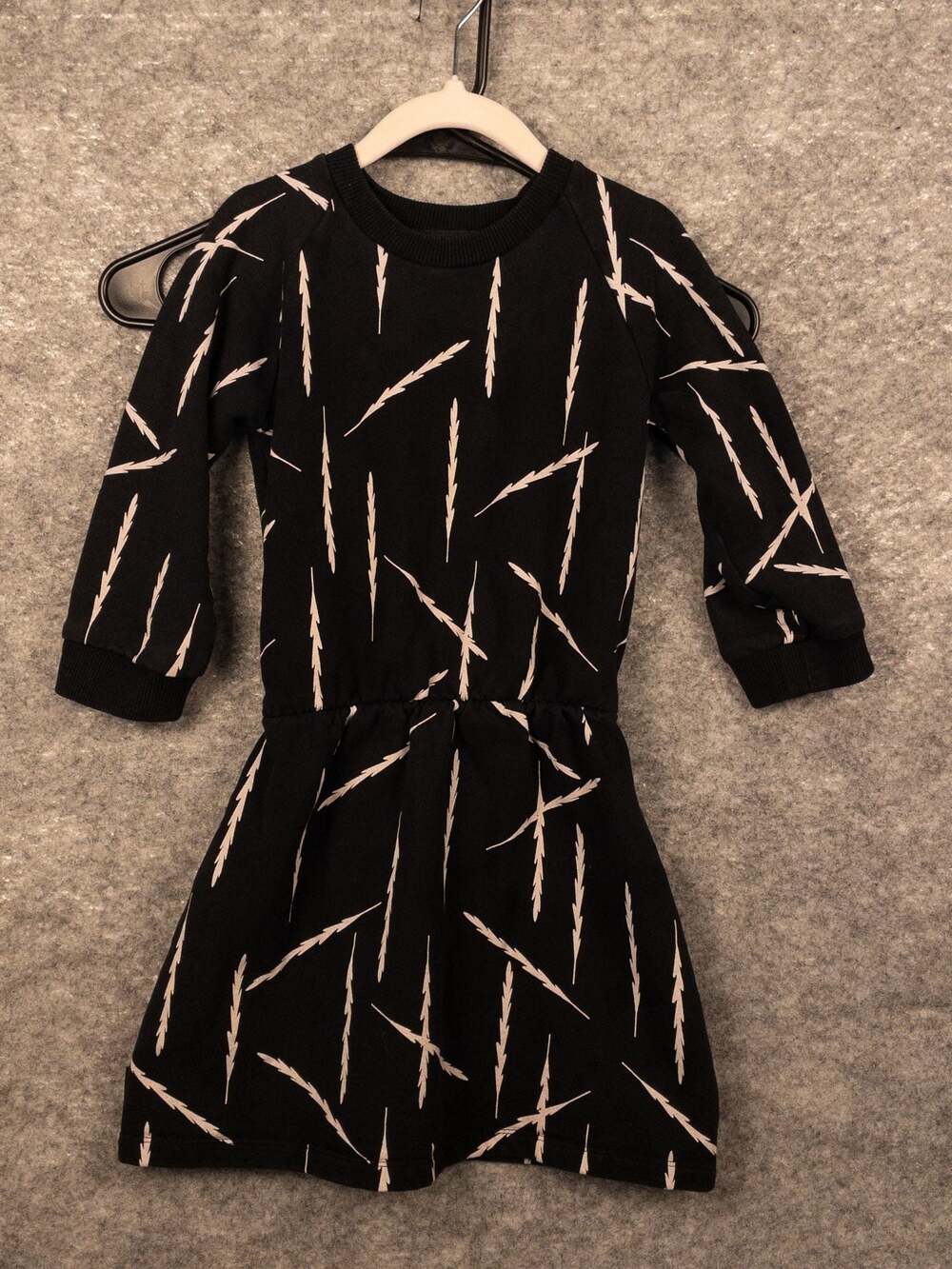 Mói Black and White Print Sweatshirt Dress Size 7-8Y